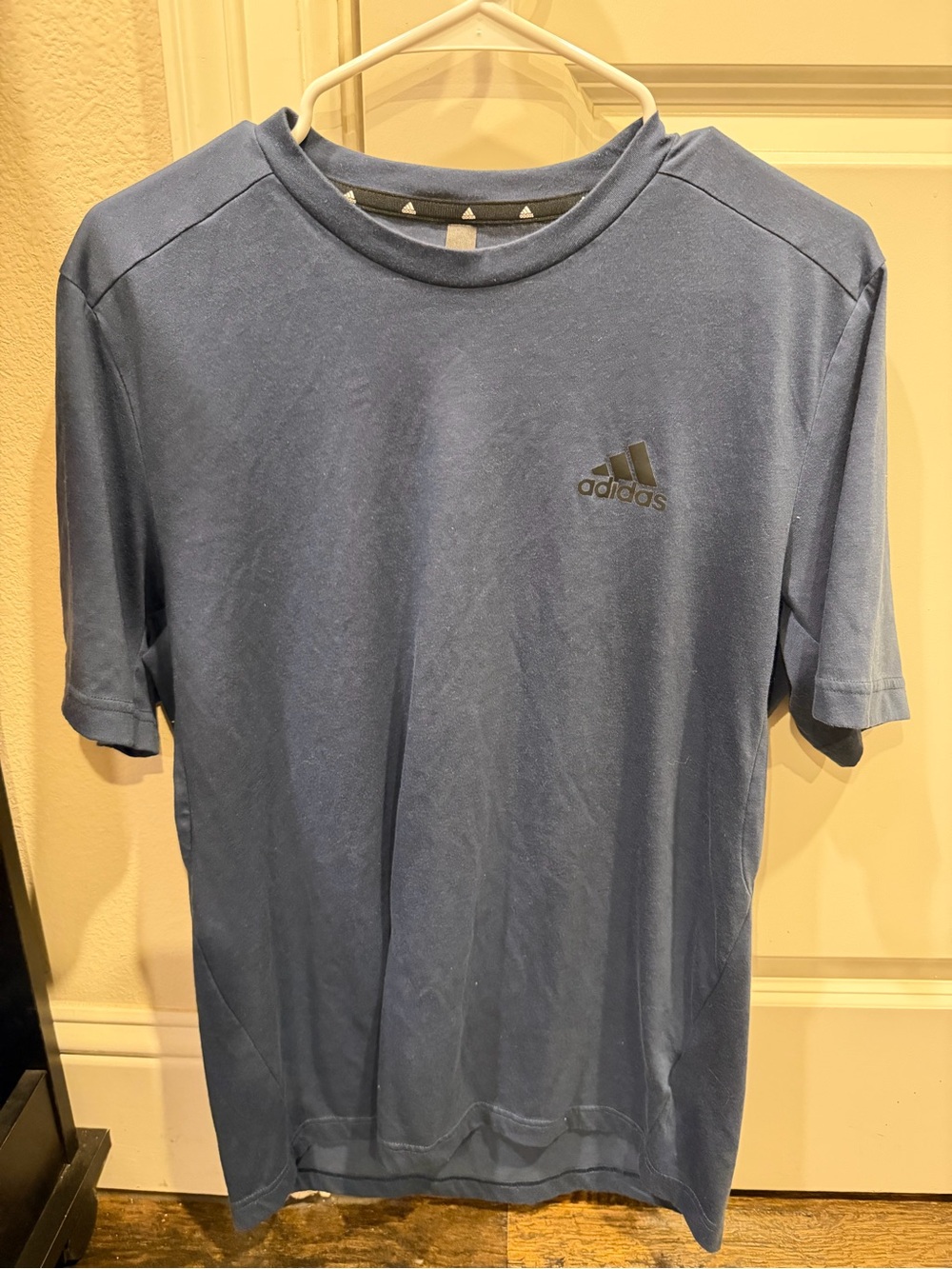 Adidas Men’s Men's Navy Blue Crew Neck Performance T-Shirt / Athletic Tee- M